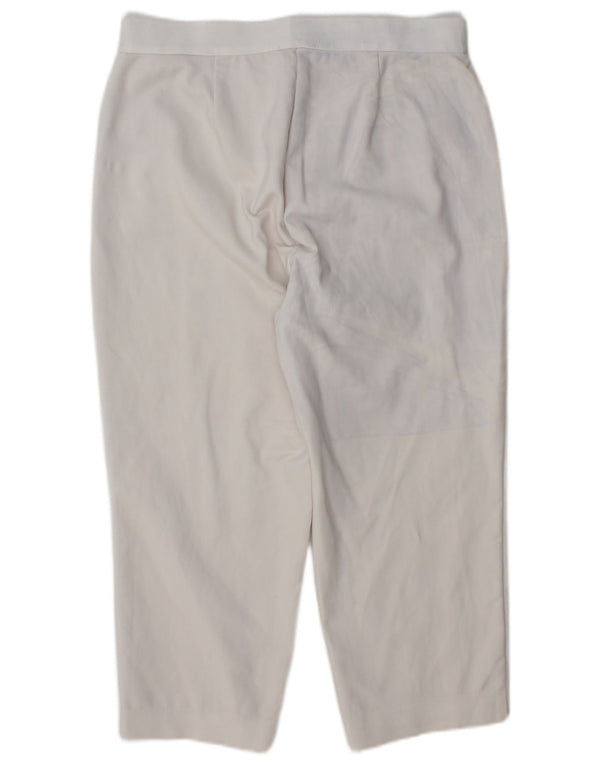 Marks & Spencer ženske Capri hlače visokog struka UK 14 Large W32 L22 Bijele