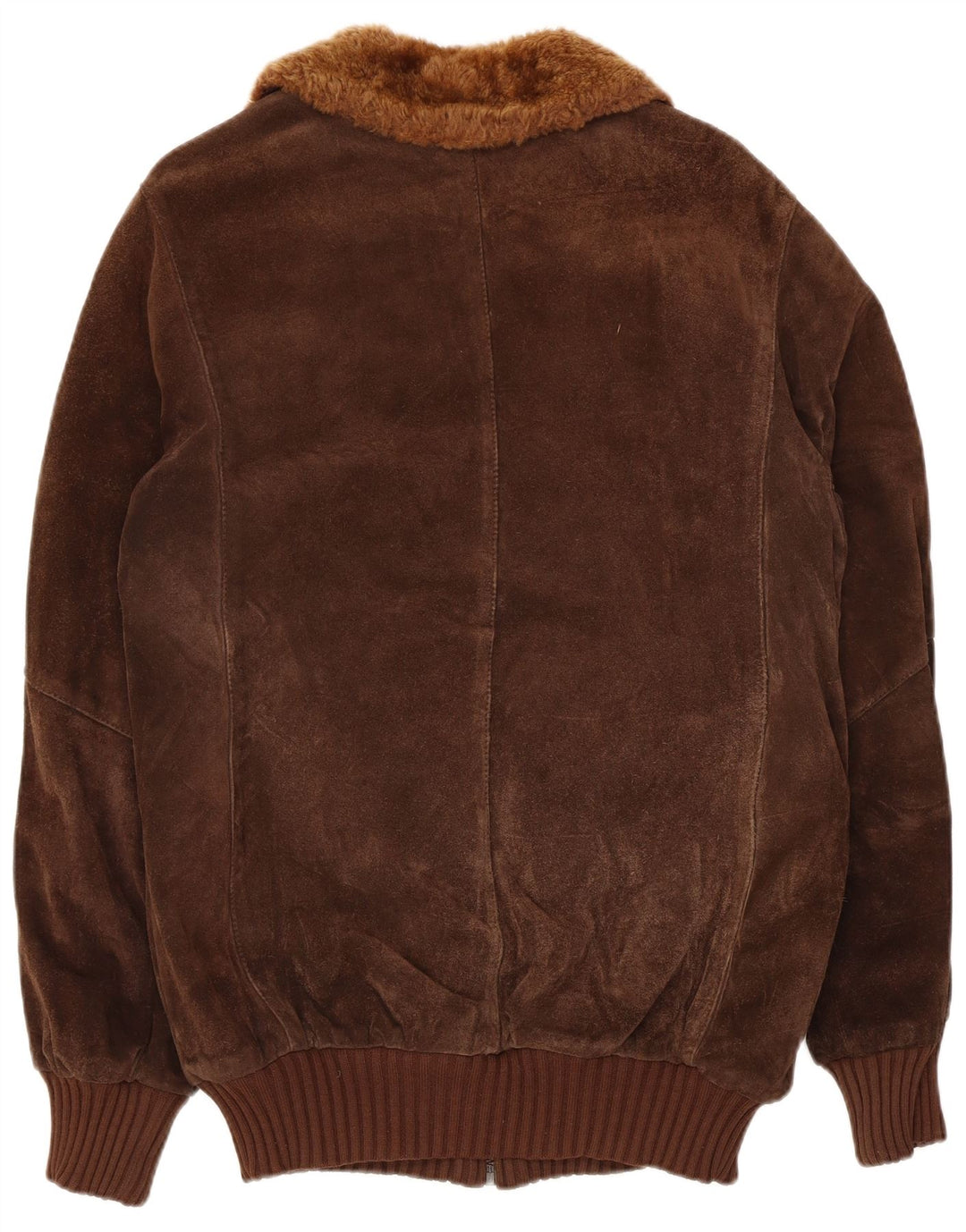 Vintage muška šerpa bomber jakna od brušene kože UK 36 Mala smeđa