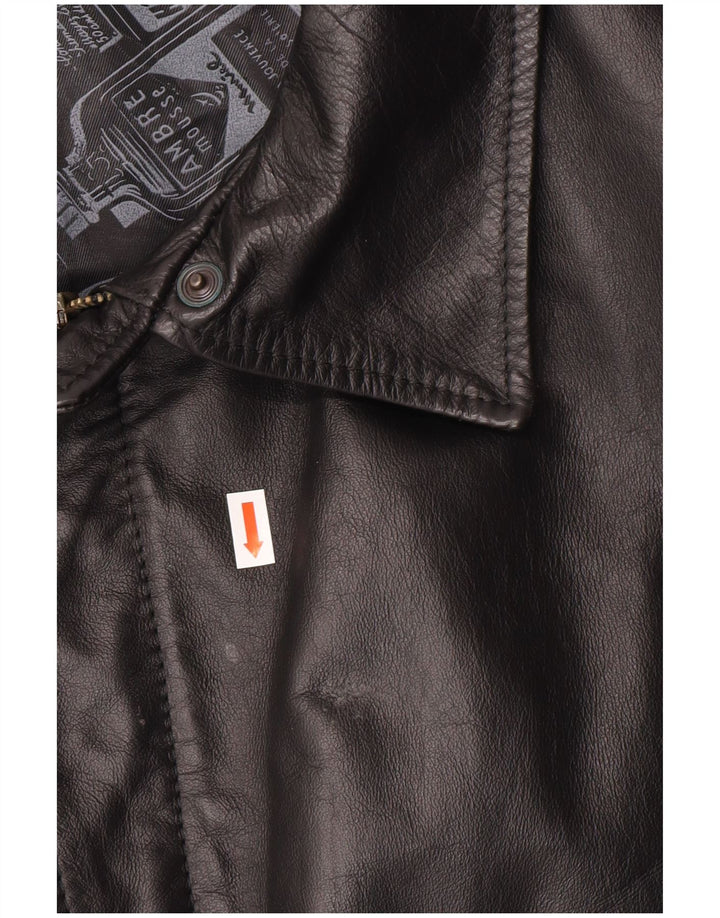 Vintage muška vojna bomber kožna jakna UK 42 XL crna