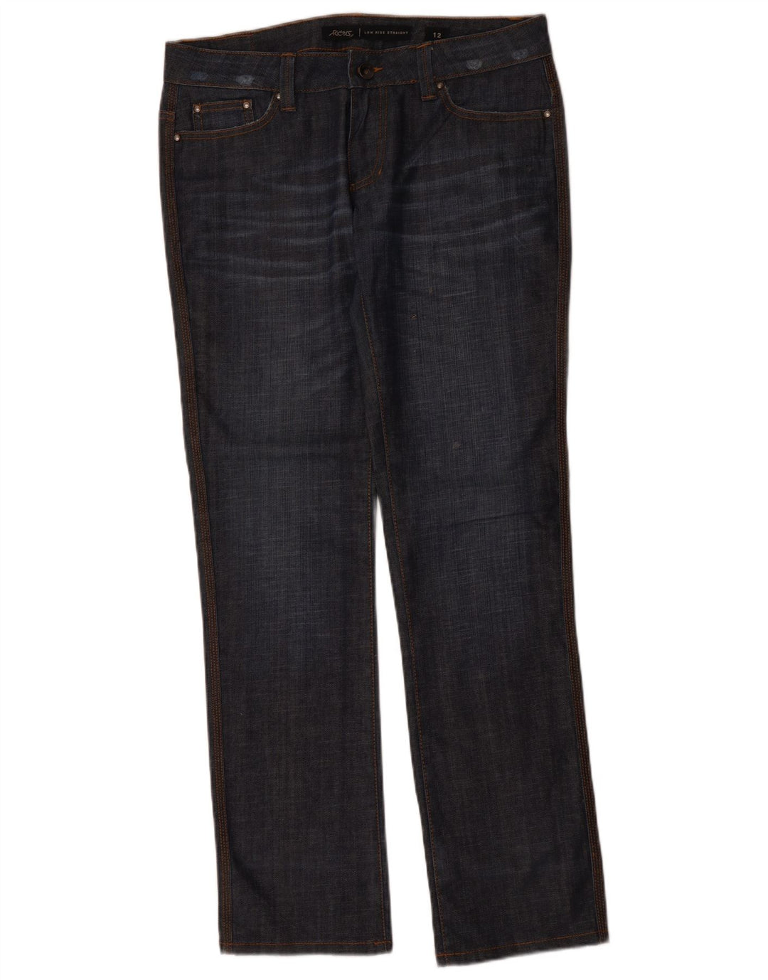 LEE ženske ravne traperice niskog struka US 12 Large W34 L33 tamnoplave