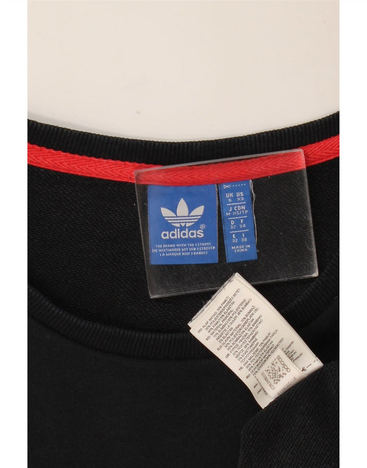 ADIDAS Ženska majica s velikim grafičkim motivima UK 6 XS crna na pruge