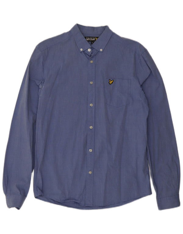Lyle & Scott Mens Shirt Medium Blue Cotton