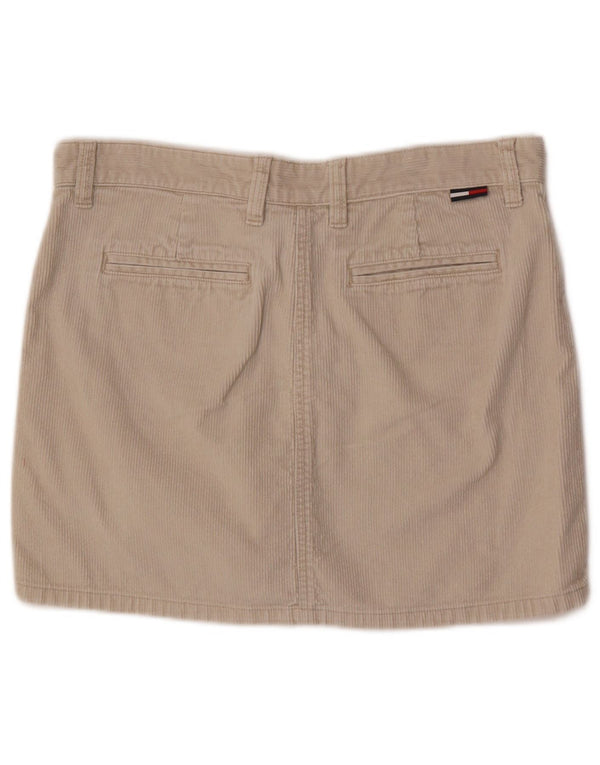 Tommy Hilfiger ženska mini suknja od samta US 9 srednje veličine W30 bež pamuk