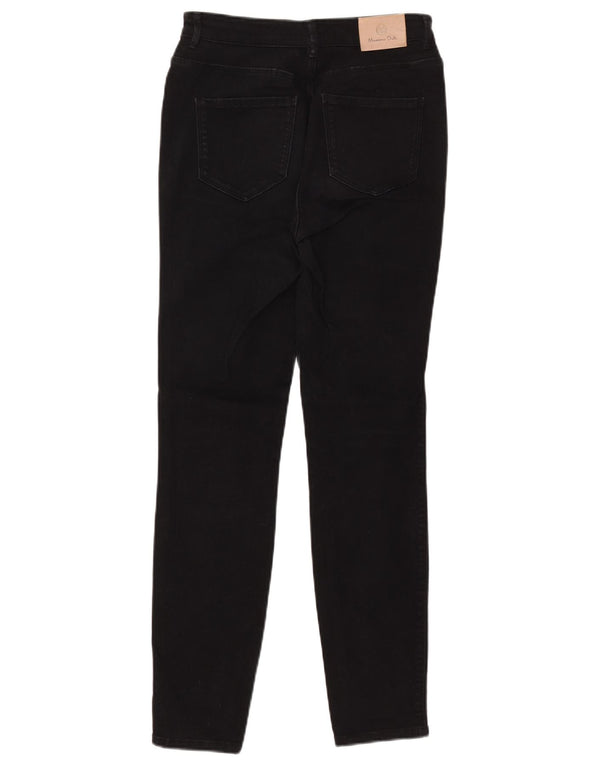 MASSIMO DUTTI Ženske uske traperice EU 36 XS W26 L28 crni pamuk