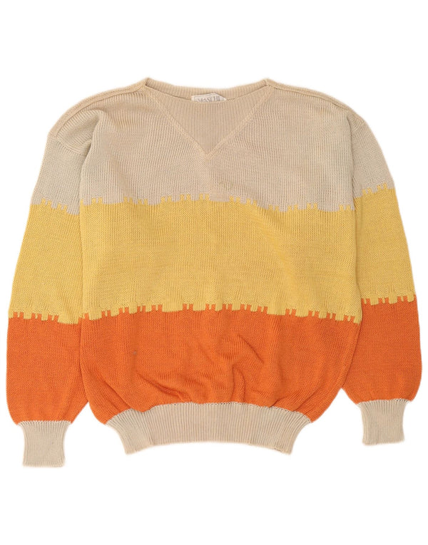 I Maschi Ženski džemper s veznim izrezom IT 48 XL Višebojni Colourblock
