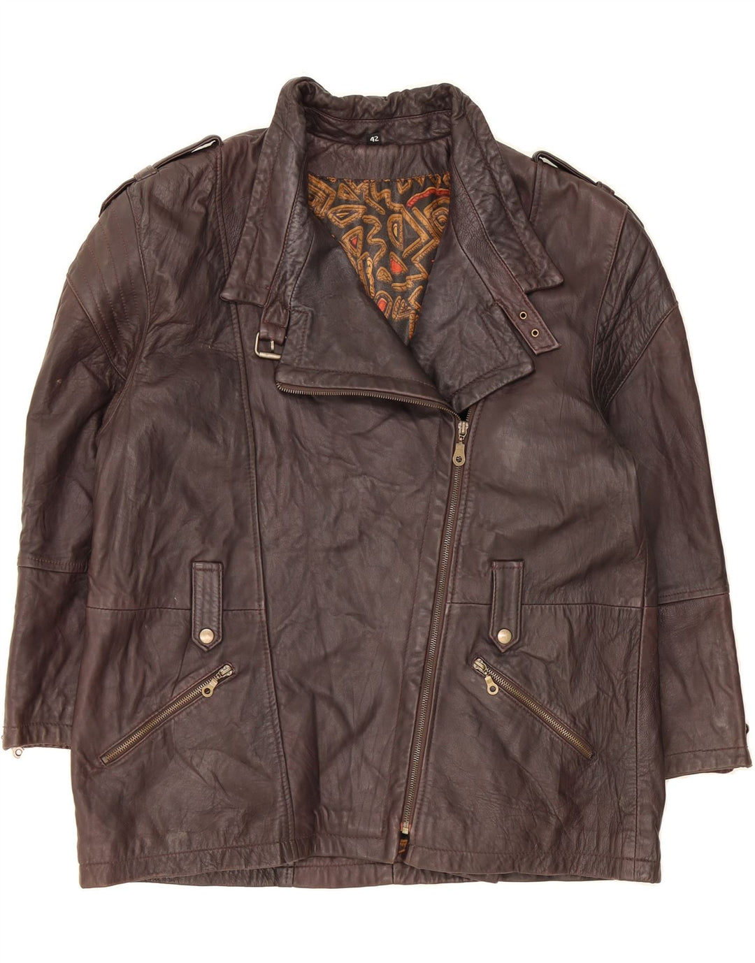 MELCHINGER Womens Military Leather Jacket EU 42 Large Brown Leather Vintage Melchinger and Second-Hand Melchinger from Messina Hembry 