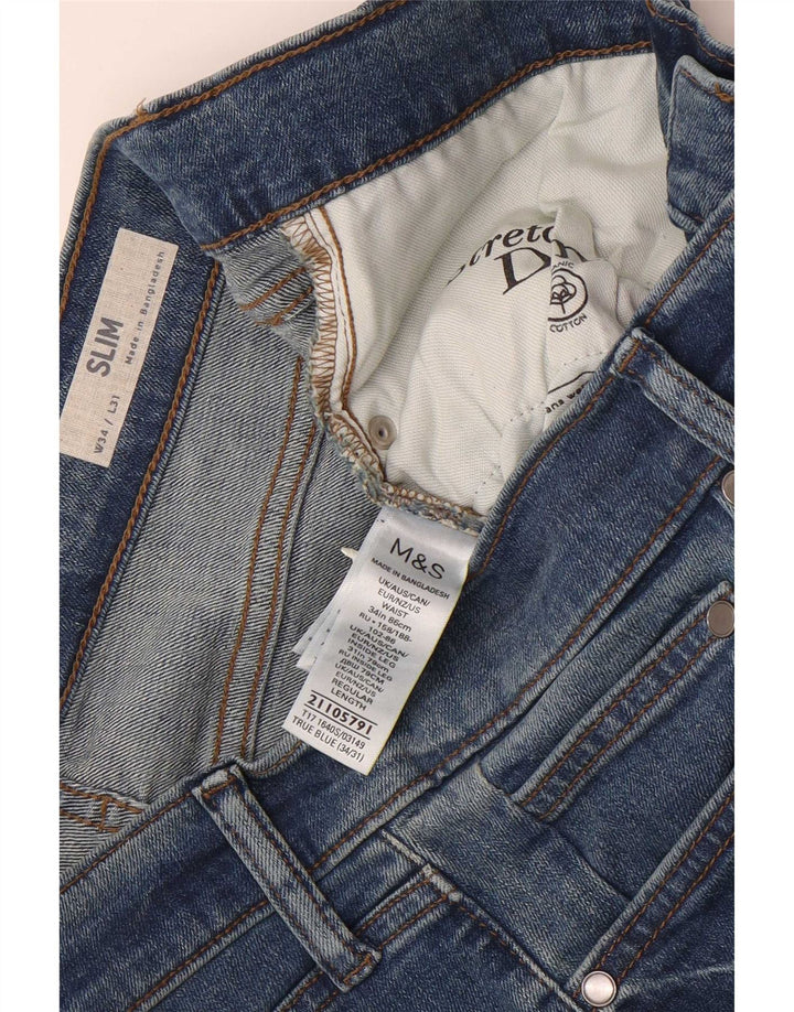 Marks & Spencer muške uske traperice W34 L31 plavi pamuk