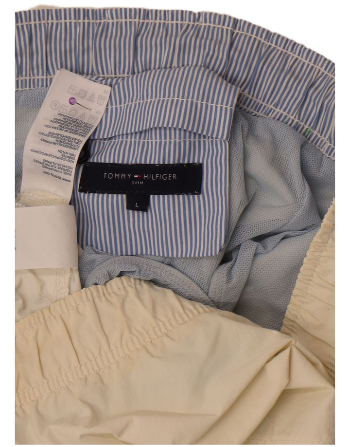 Tommy Hilfiger muške kratke hlače za kupanje, veliki poliester bijele boje