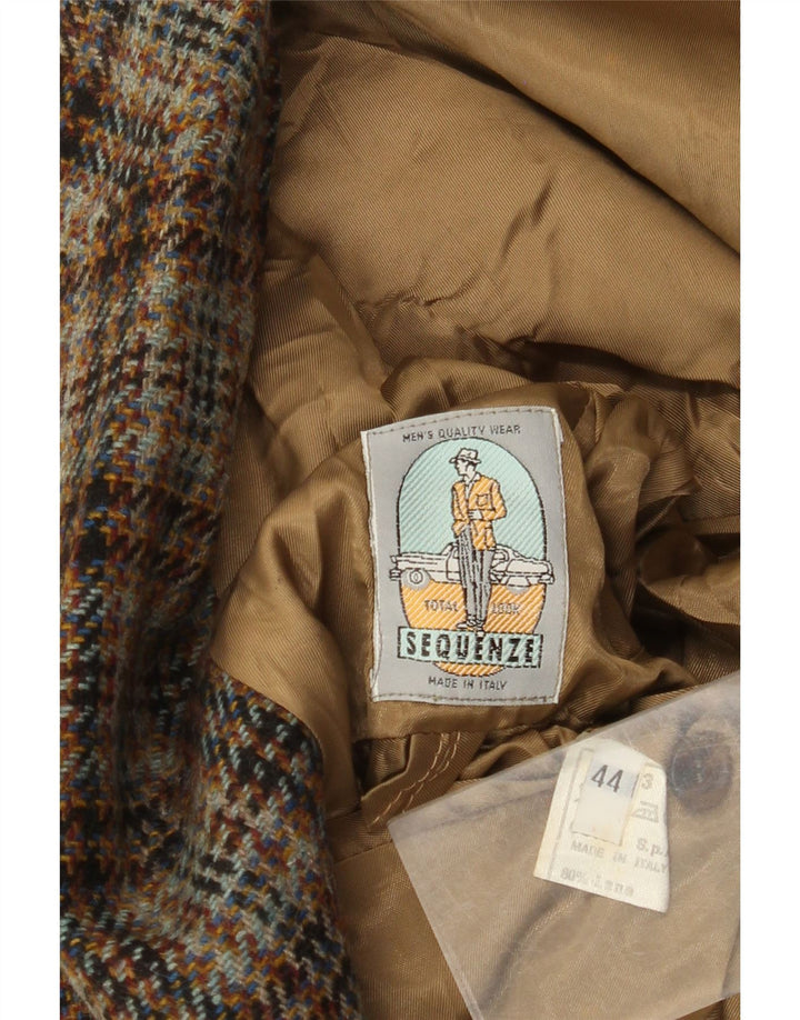 Vintage muška jakna sa 2 gumba IT 44 XS bež vunena hrskava zuba