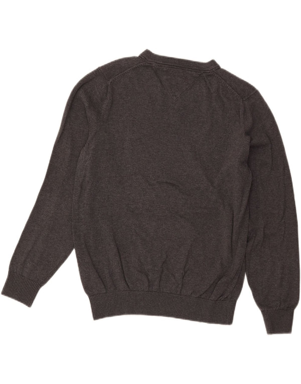 Tommy Hilfiger ženski veliki džemper s V-izrezom UK 10 Small Gray