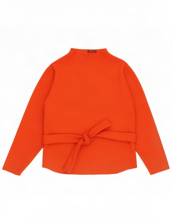 Zara Womens Oversized Turtle Neck Jumper Sweater UK 10 Small Orange