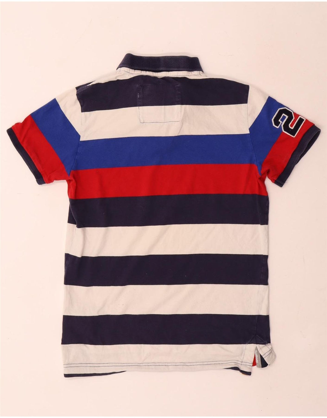 Superdry muška grafička polo majica srednje raznobojnih prugastih pamuka