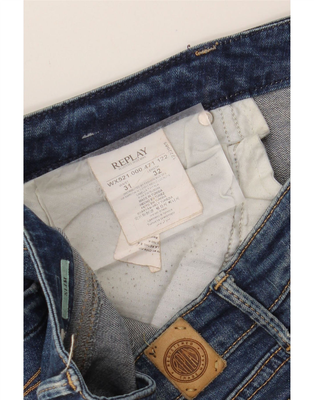 REPLAY Womens Slim Jeans W31 L32 Blue Cotton Vintage Replay and Second-Hand Replay from Messina Hembry 