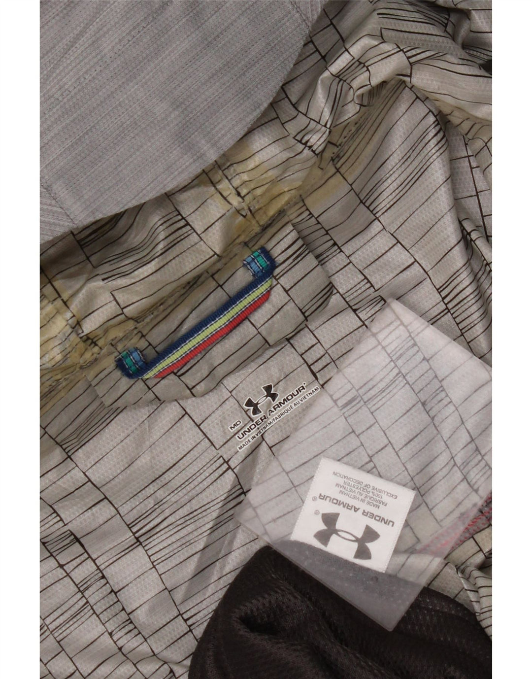 UNDER ARMOUR Muška kišna jakna s kapuljačom UK 38 srednje sivi poliester