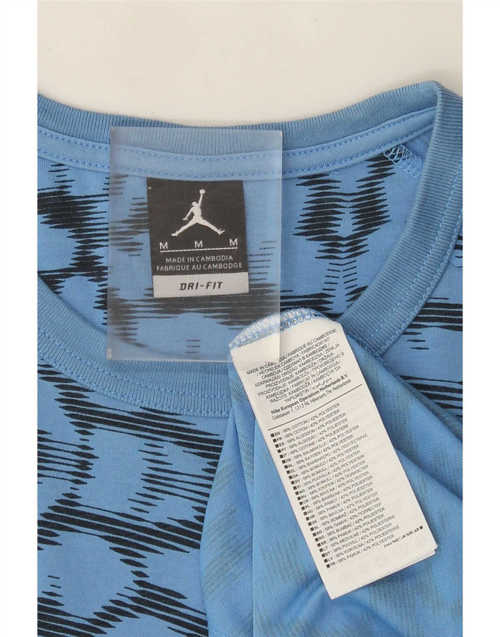 Jordan Dri Fit majica kratkih rukava s apstraktnim uzorkom Srednje plavi pamuk
