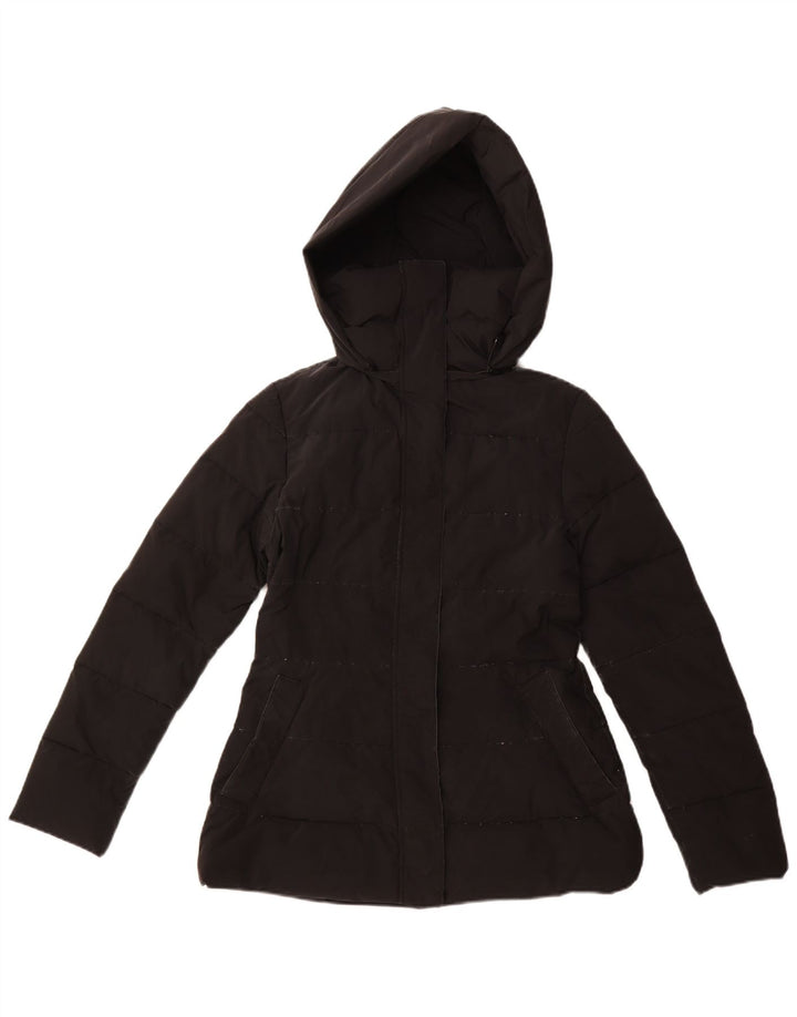 Aspesi Womens Hooded Padded Jacket UK 10 Small Black Polyester