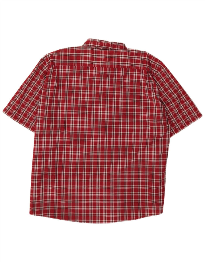 Wrangler muška majica kratkih rukava 3XL crveni karirani pamuk