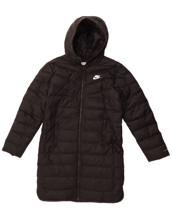 Nike ženski kaput Therma-Fit s kapuljačom široke podstave UK 6 XS crni poliester