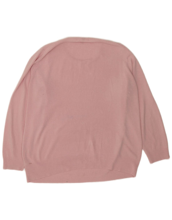 Marks & Spencer ženski džemper s okruglim izrezom UK 18 XL ružičasta