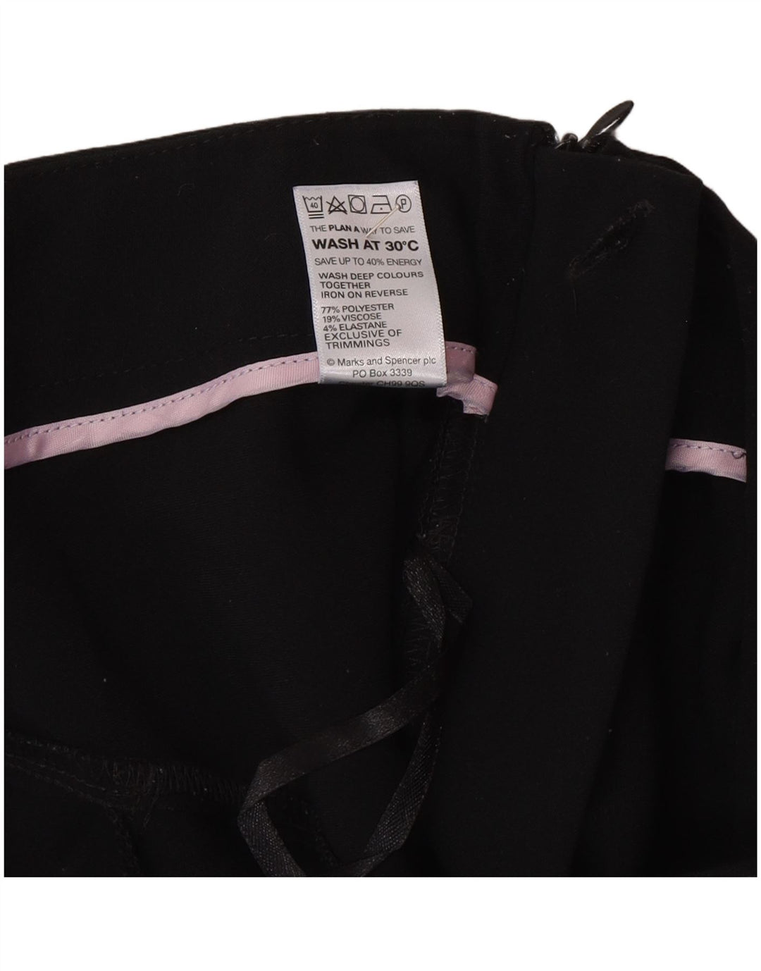 Marks & Spencer ženska suknja A-kroja UK 14 velika W32 crni poliester