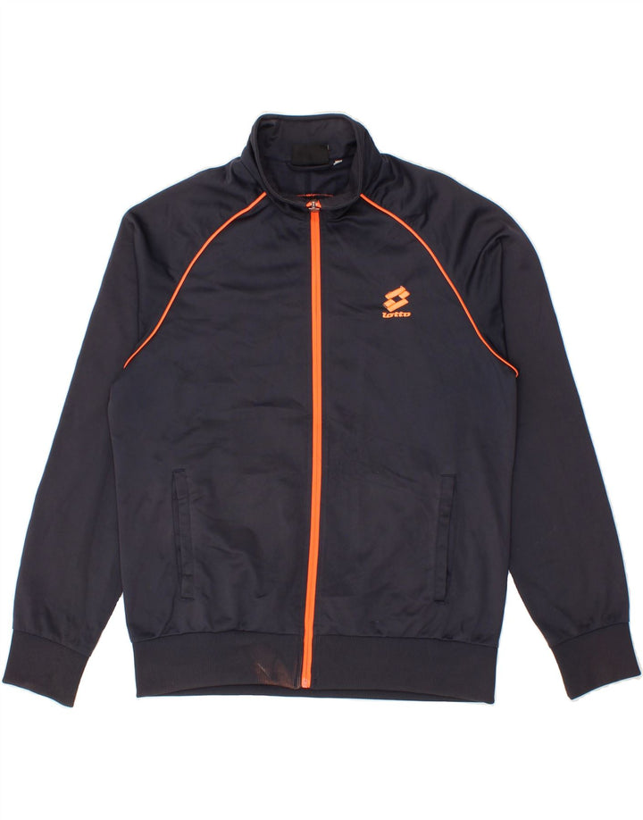 LOTTO Mens Tracksuit Top Jacket Large Navy Blue Polyester Vintage Lotto and Second-Hand Lotto from Messina Hembry 