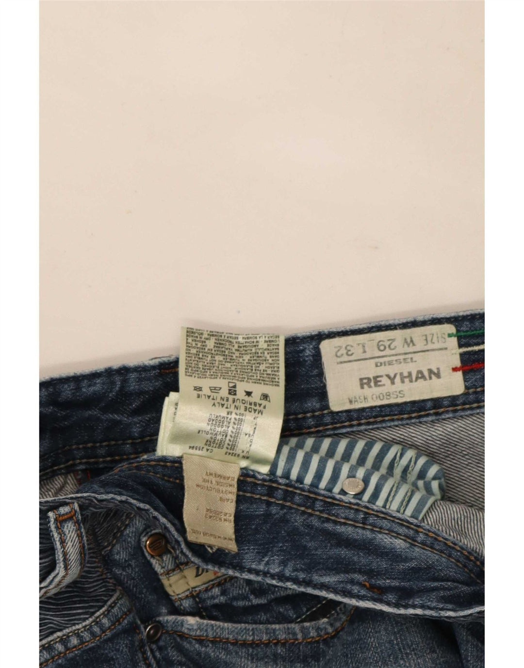 Diesel muške traperice Reyhan Bootcut W29 L32 tamnoplavi pamuk