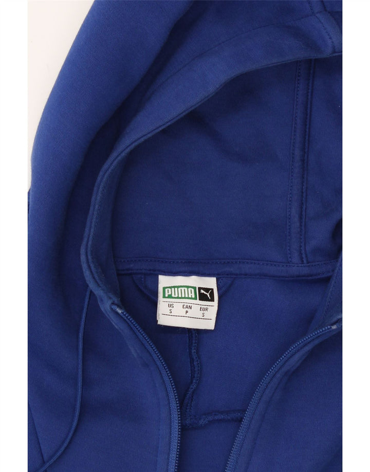 PUMA Mens Zip Hoodie Sweater Small Blue Cotton Vintage Puma and Second-Hand Puma from Messina Hembry 