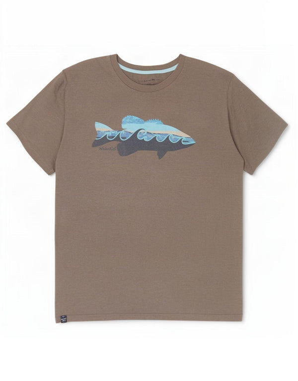Weird Fish Muška majica kratkih rukava s grafičkim motivima, 3XL sivi pamuk