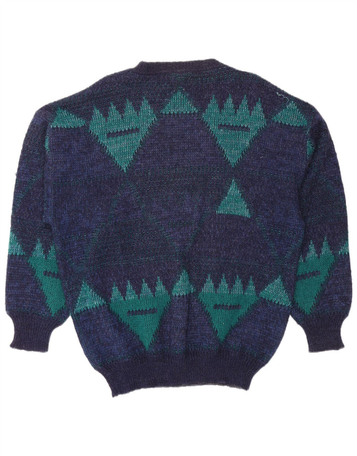 4 CASTELLA Muški džemper s veznim izrezom IT 56 XL mornarsko plavi geometrijski