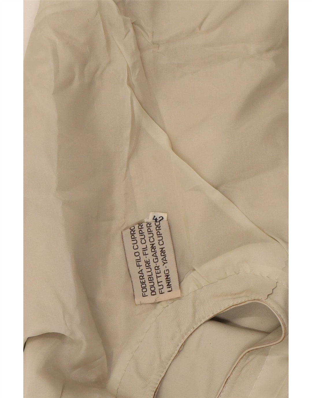 VINTAGE Womens Leather Waistcoat IT 42 Medium Beige Leather Vintage Vintage and Second-Hand Vintage from Messina Hembry 