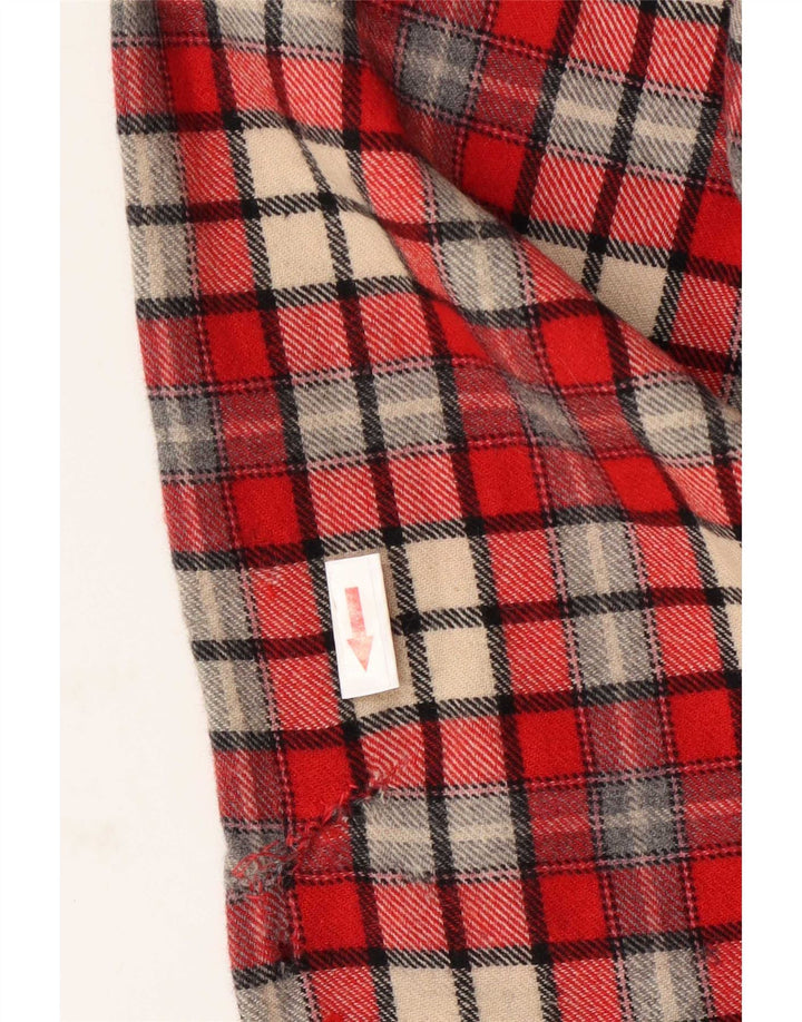 Vintage muška flanelska košulja XL, crvena karirana vuna