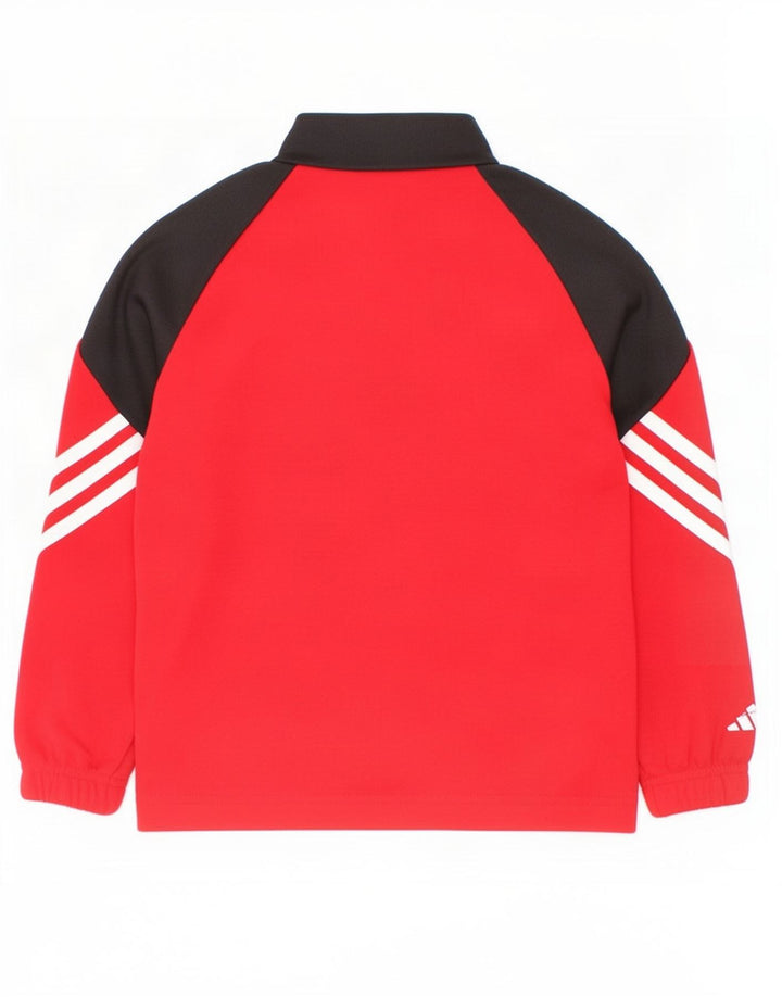 Adidas dječačka majica s izrezom i trenirkom, 5-6 godina XS, crvena boja