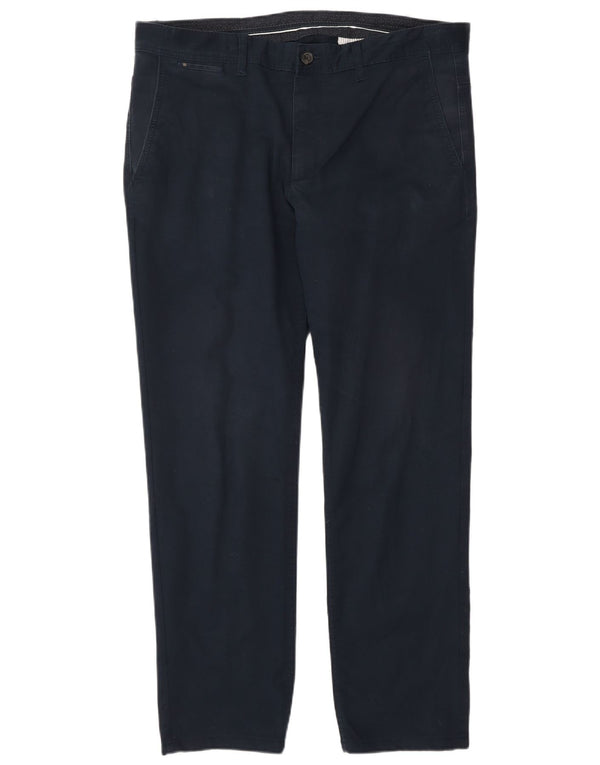 Zara muške ravne chino hlače EU 44 Large W34 L28 tamnoplavi pamuk