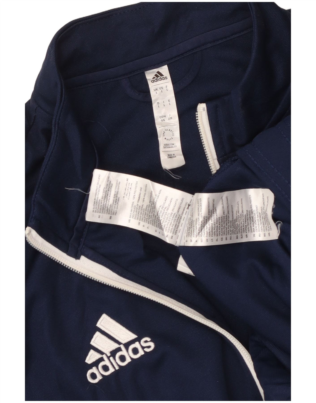 Adidas muška Aeroready gornja jakna od trenirke, veliki mornarsko plavi poliester