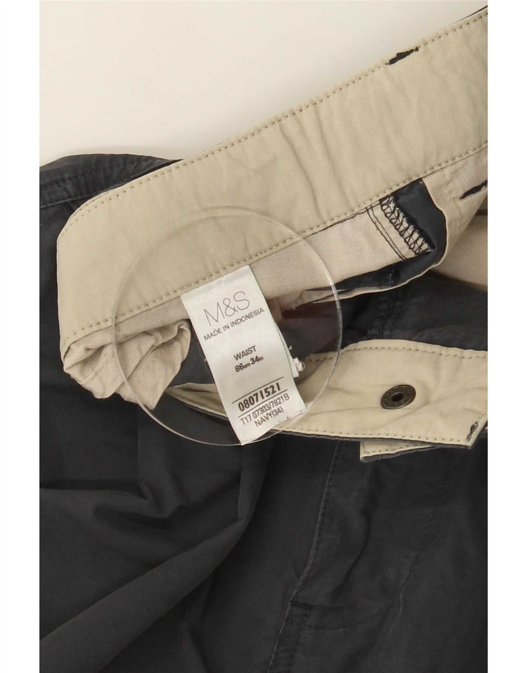 Marks & Spencer muške kargo kratke hlače velike W34 tamnoplavi pamuk