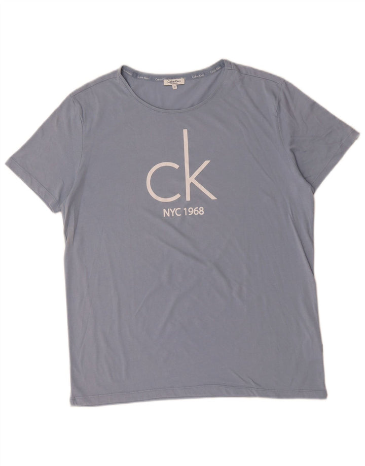 CALVIN KLEIN Muška majica kratkih rukava srednje plavi pamuk