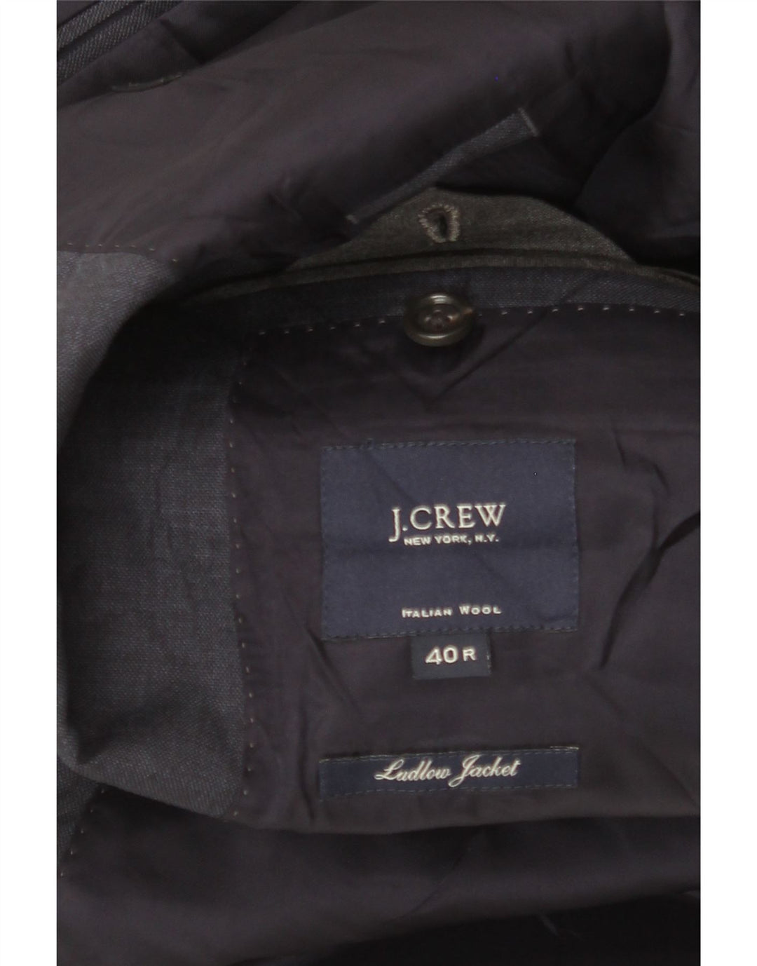 J. CREW Muška jakna sako s 2 gumba Ludlow UK 40 Velika tamnoplava vuna