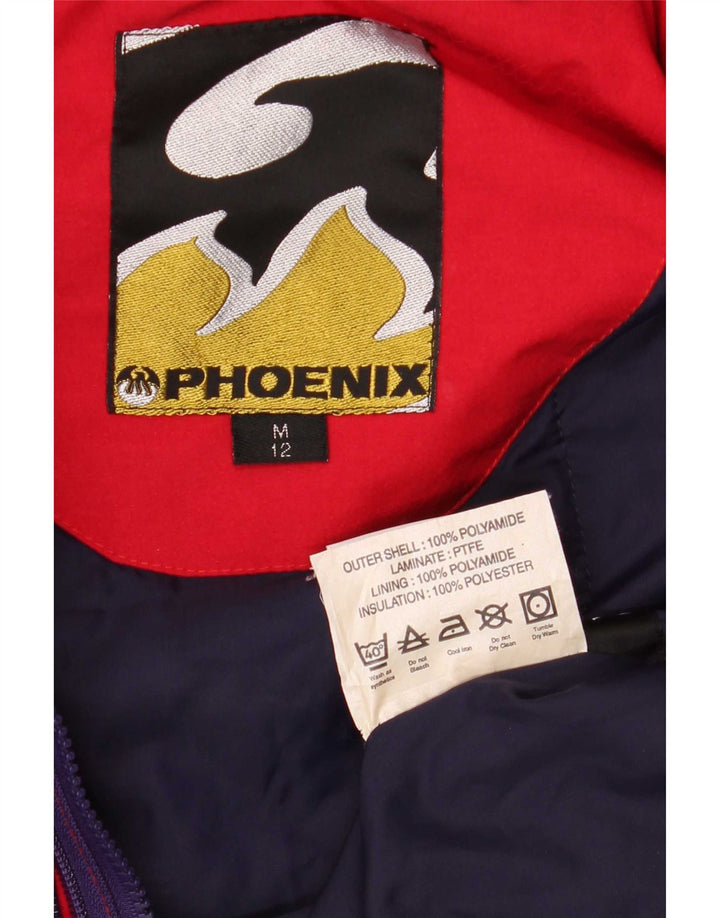 Phoenix ženski skijaški kombinezon s kapuljačom UK 12 Medium Red Colourblock poliamid