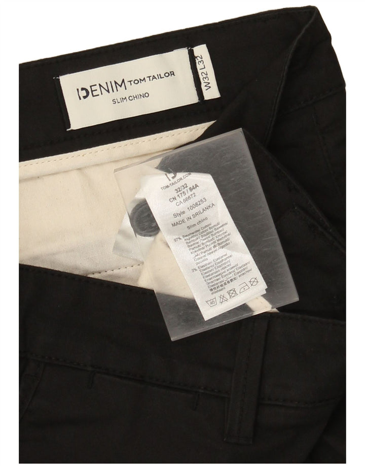 Tom Tailor muške uske chino hlače W32 L32 crni pamuk