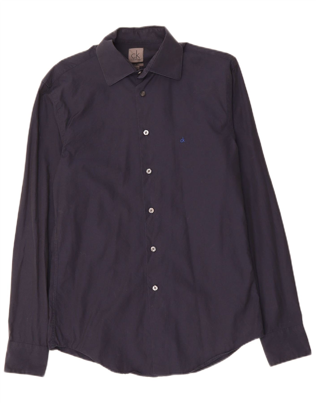 CALVIN KLEIN Muška uska košulja Mala tamnoplava pamuk