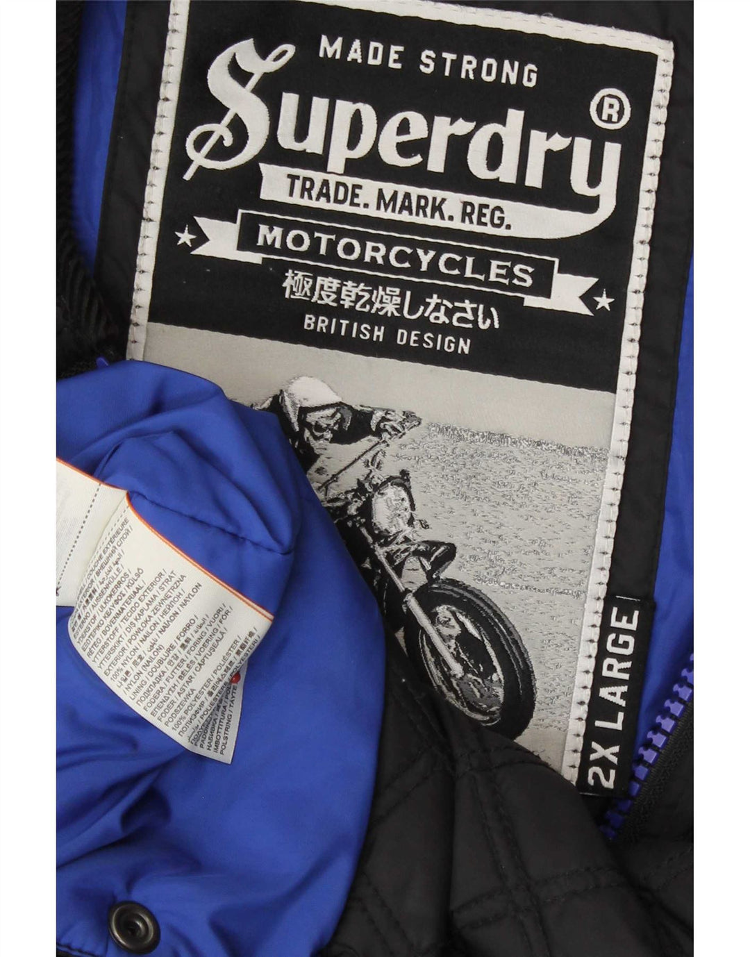 Superdry muška prošivena jakna UK 44 2XL crni najlon