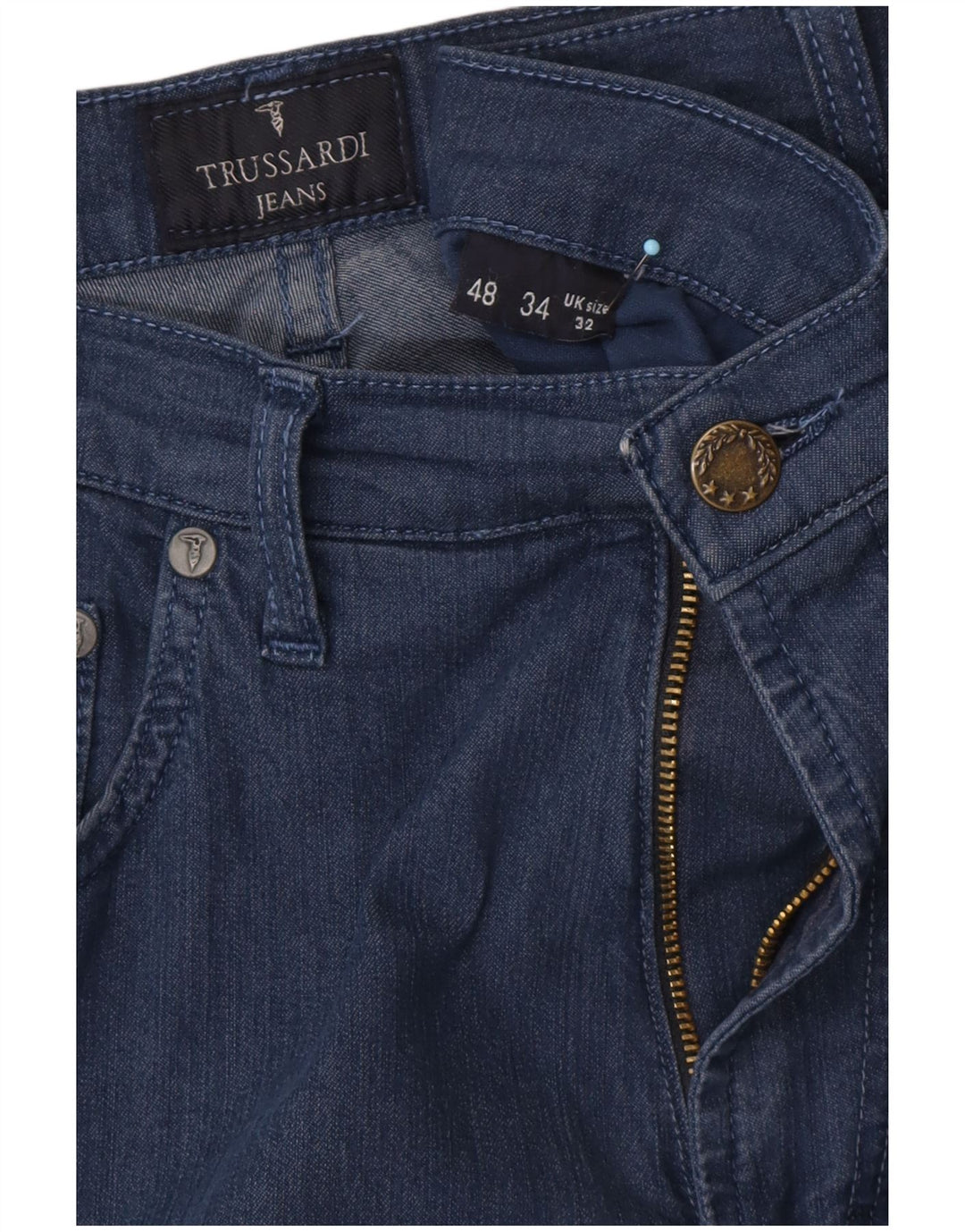 TRUSSARDI muške ravne traperice W32 L32 Plave