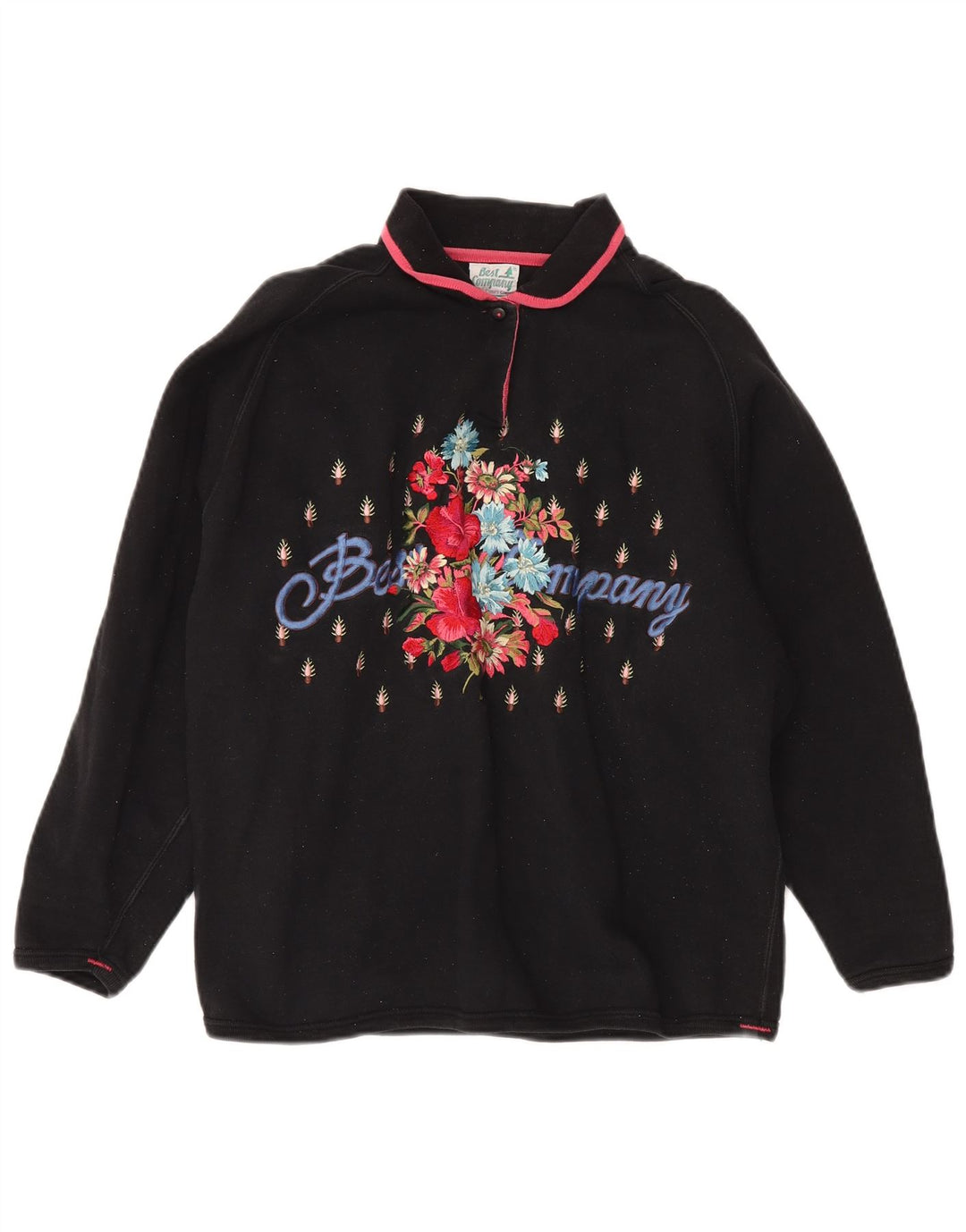 BEST COMPANY Ženska prekomjerna majica s motivom UK 16 Velika crna