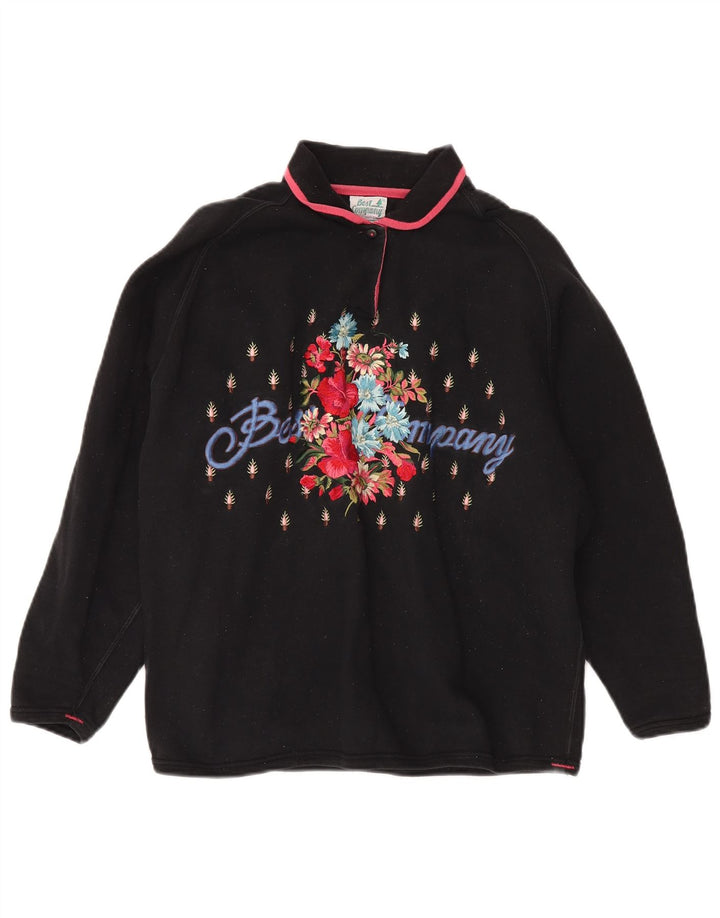 BEST COMPANY Ženska prekomjerna majica s motivom UK 16 Velika crna