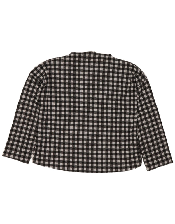 Prevelika ženska majica dugih rukava Zara Trafaluc UK 10 Mala crna gingham