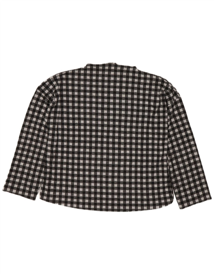 Prevelika ženska majica dugih rukava Zara Trafaluc UK 10 Mala crna gingham