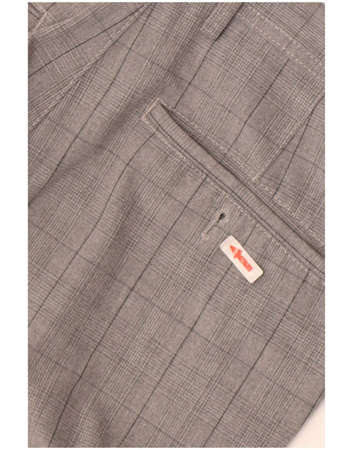 Zara muške uske chino hlače EU 38 male W30 L28 sivi karirani poliester