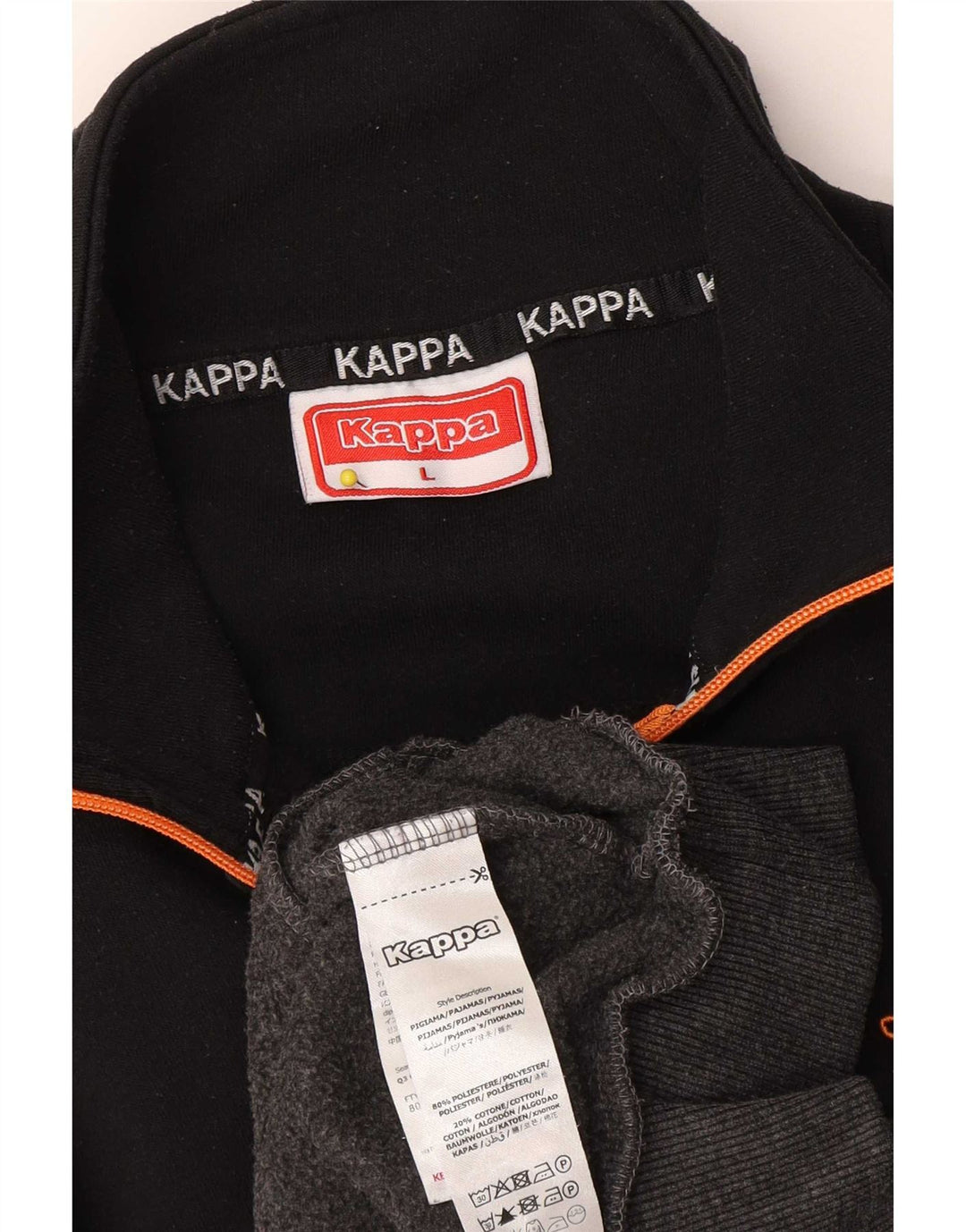 Kappa muški džemper od flisa s patentnim izrezom, veliki sivi poliester u boji