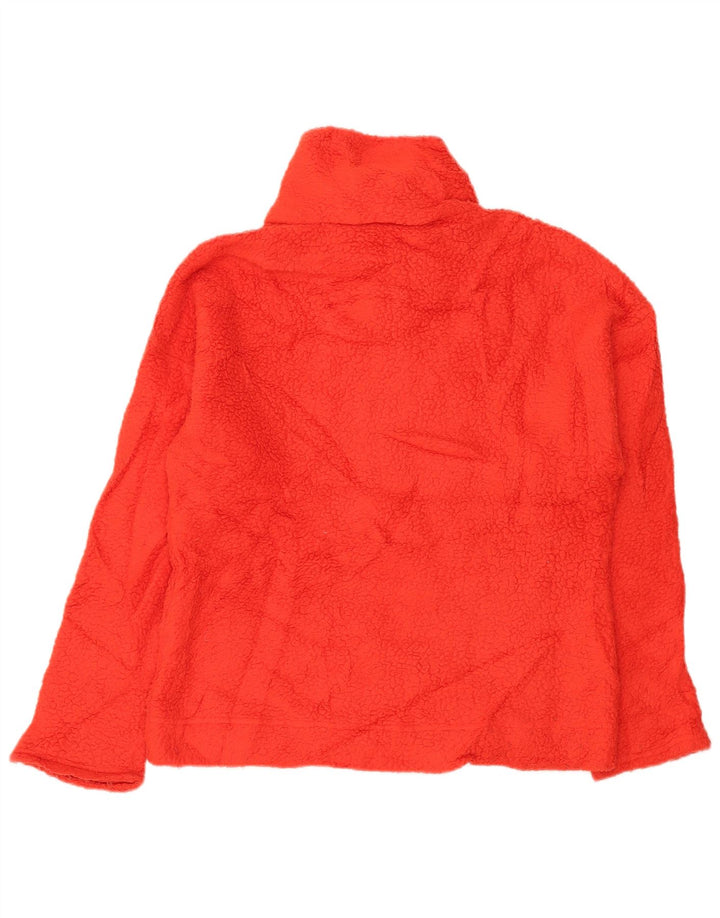 J. CREW Ženski džemper od flisa s patentnim izrezom UK 14 Srednje narančasti poliester
