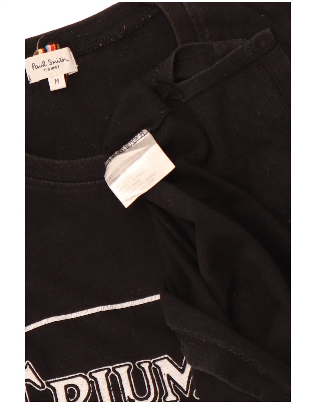 PAUL SMITH Ženska Triumph grafička majica kratkih rukava UK 12 srednje crni pamuk